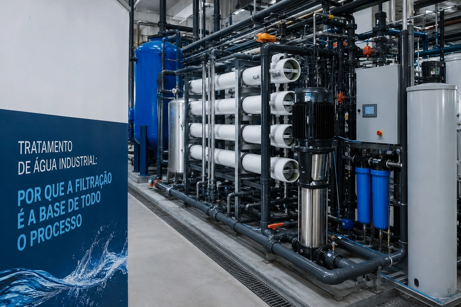 Tratamento de Água Industrial: Por Que a Filtração é a Base de Todo o Processo