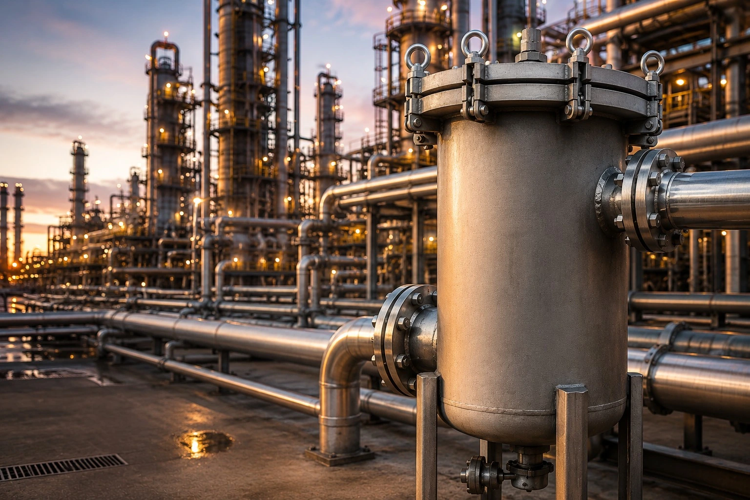 Filtração em Refinarias e Petroquímica: Como Garantir Operação Contínua e Segurança em Processos Críticos